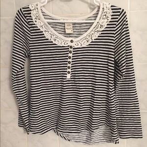Striped Lacey long-sleeve